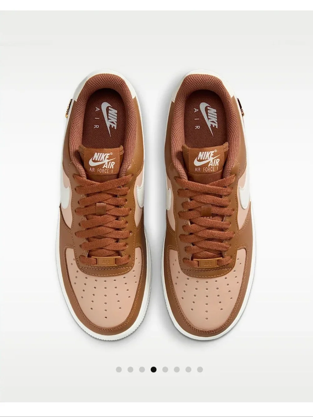 Bling Nike Air Force 1 07 Brown Shoes Sneakers Customized With Crystals